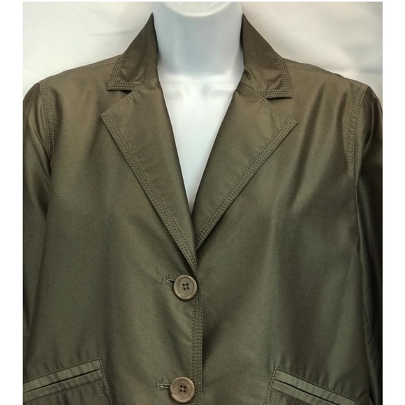 City Unltd. Brown Nylon Blend Jacket Blazer - Picture 2 of 5